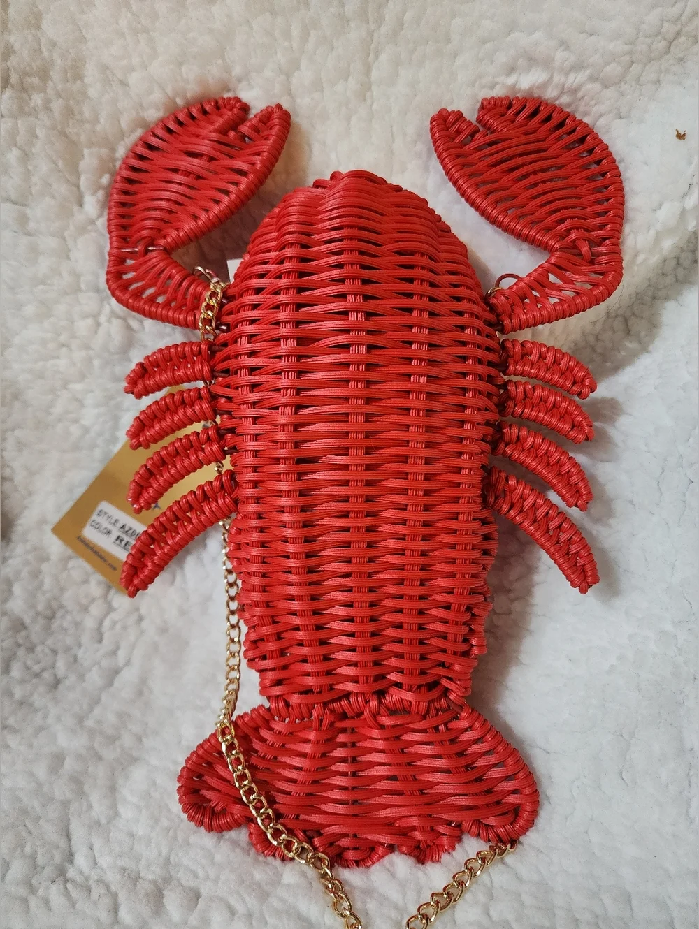 Tommy Bahama Red Lobster Woven Crossbody Bag - Picture 3 of 4